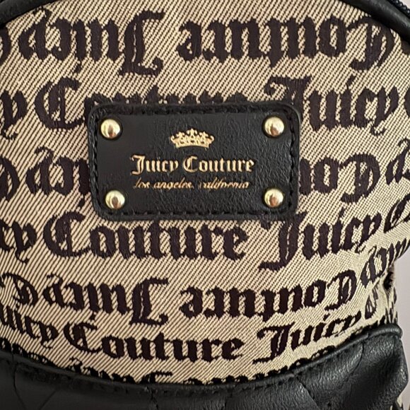 Juicy Couture Heartbreaker Small Backpack Beige/Black Gothic - Picture 3 of 10